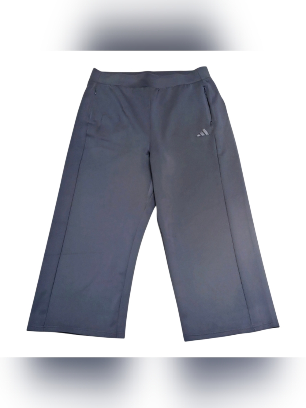 Adidas Women's Charcoal Gray Wide-Leg Athletic Pants 2XL